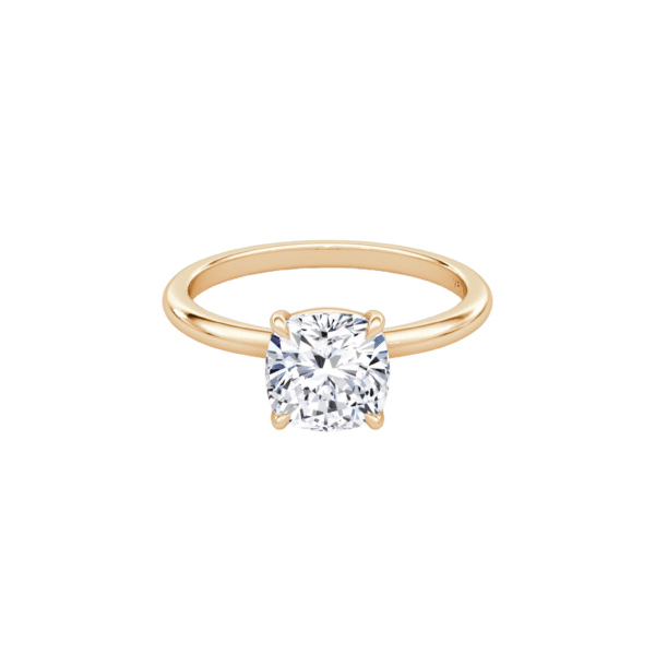 The Béatrice | 3 carats Emerald Cut | Prongs Setting | Yellow Gold - Image 3