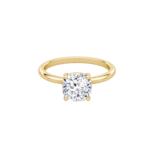 The Béatrice | 3 carats Emerald Cut | Prongs Setting | Yellow Gold - Image 4