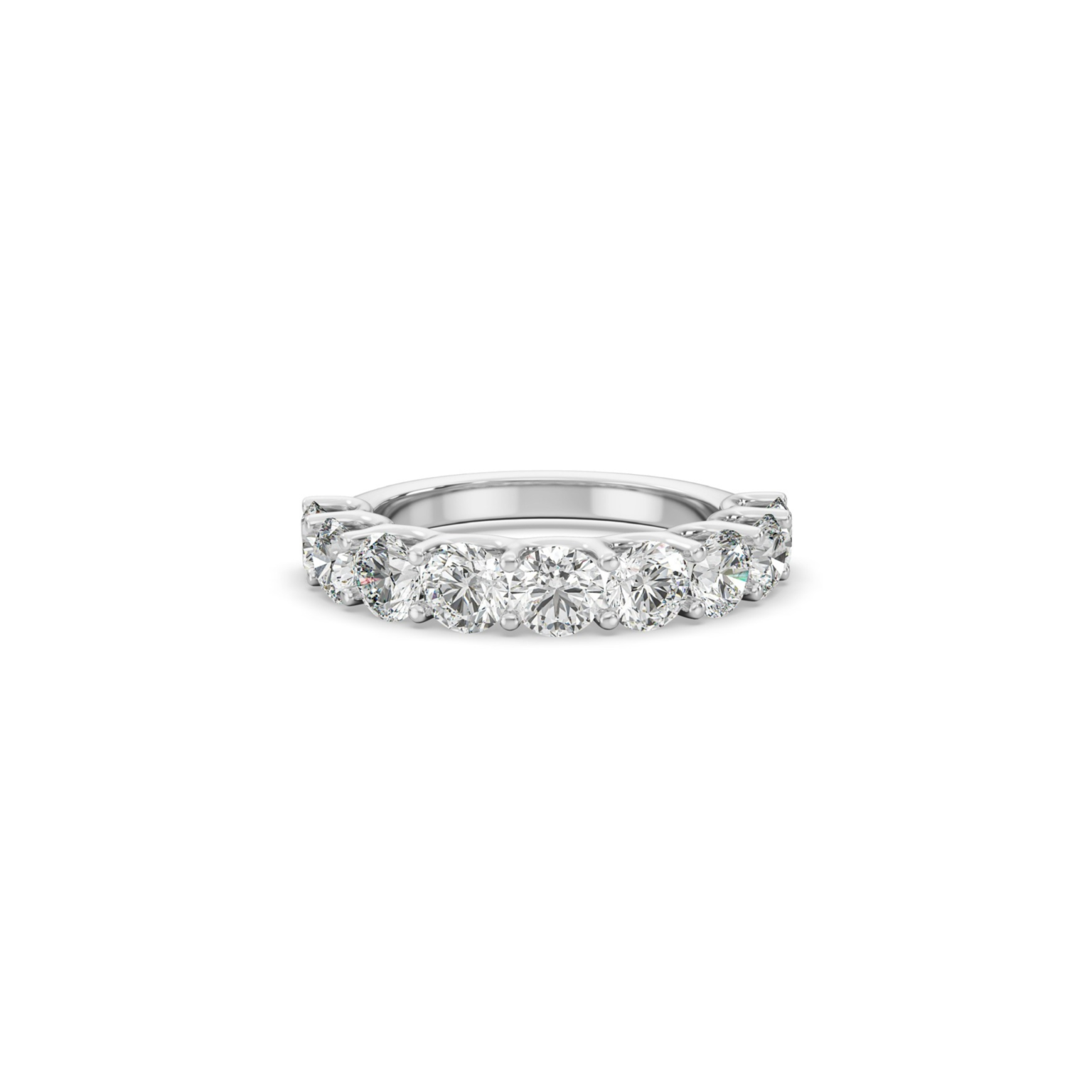 Half Eternity Band | 1.75 carats | Round Cut | White Gold