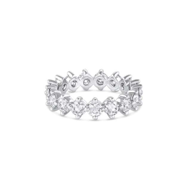 The Cardinal Full Eternity band | 5.4 carats | Round Cut | Compass Mounting | White gold