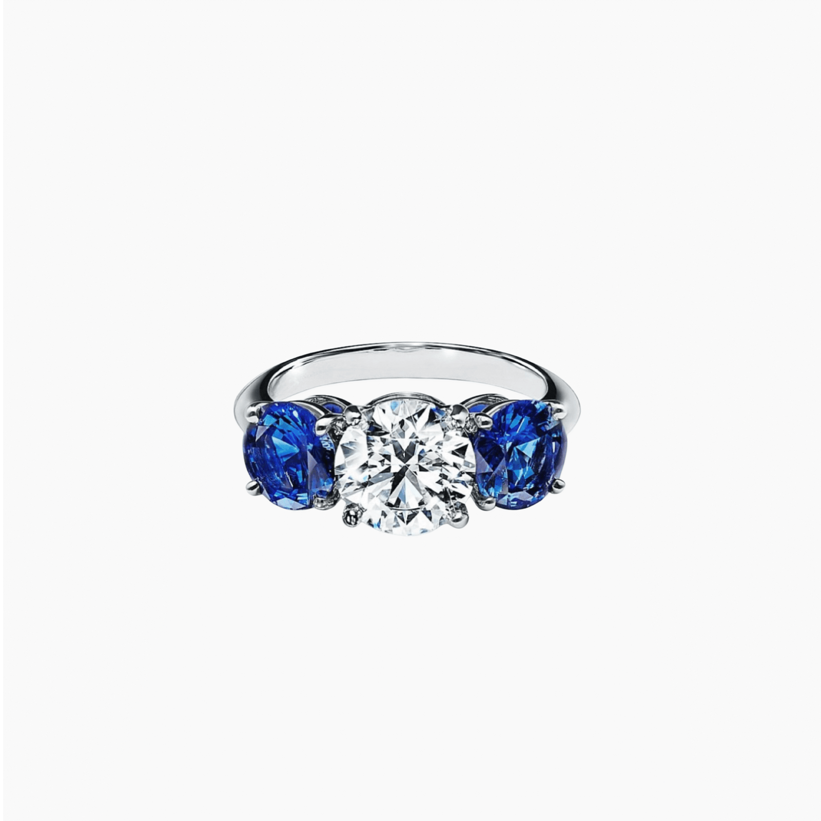 The Sapphire Round Trilogy Ring