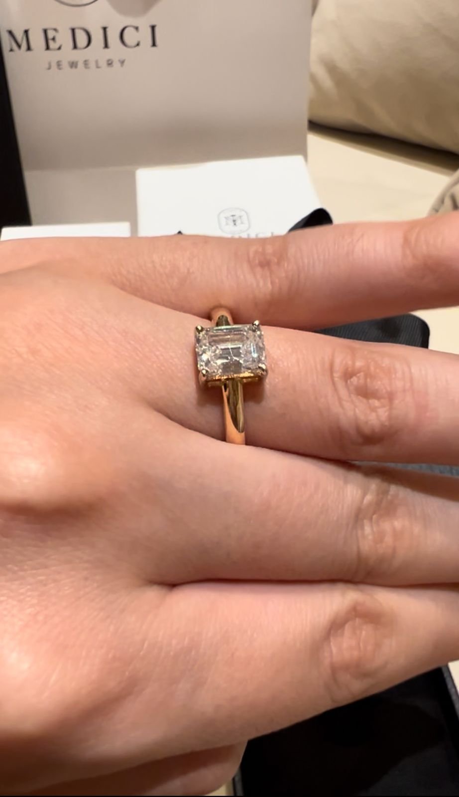 The Medici Beatrice Cushion Bezel Solitaire