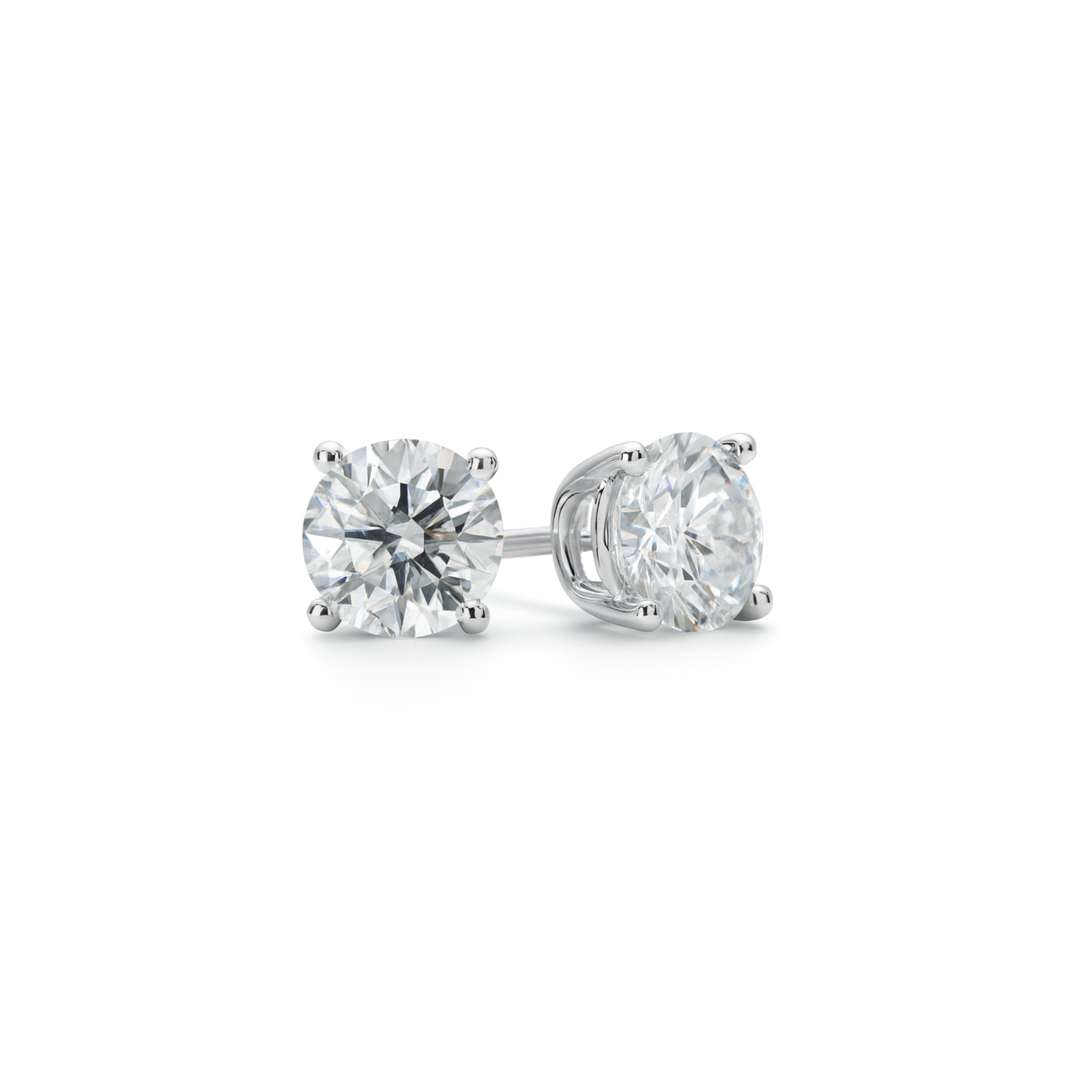 The Medici 4 Prong Basket Round Studs Earrings (1 ct)