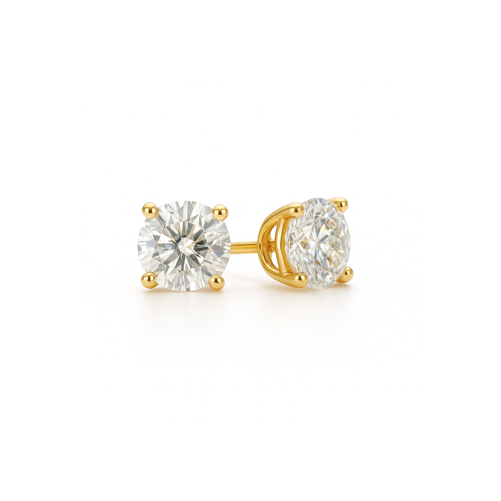 The Medici 4 Prongs Round Basket Studs Earrings (1,5 ct)