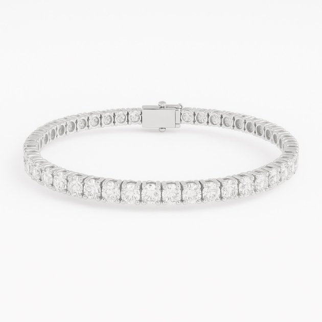 The Medici Classic Round Tennis Bracelet - 3.75 mm White Gold