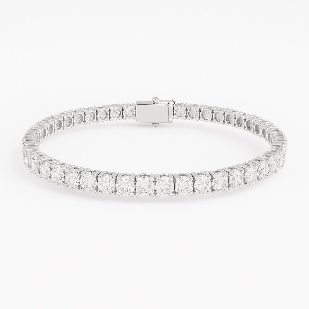 The Medici Classic Round Tennis Bracelet - 3.75 mm White Gold