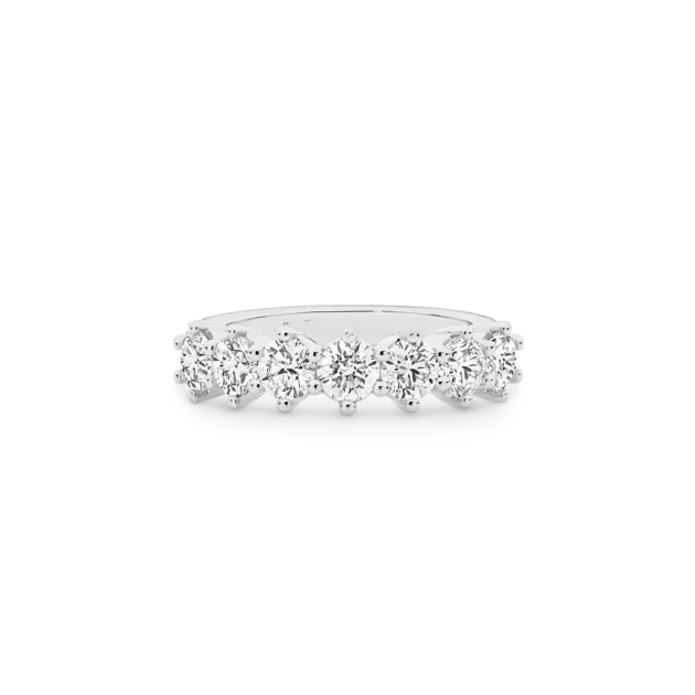 The Medici Cardinal Half Eternity Band | 2.10 carats | Round Cut & Compass Mounting | White gold