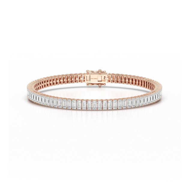 Medici Emerald Tennis Bracelet | Emerald Cut | 12 carats | Rose Gold