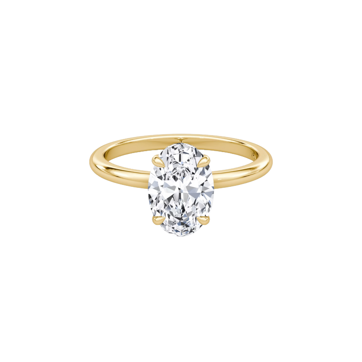 The Hailey | 2 carats Oval Cut | Yellow Gold