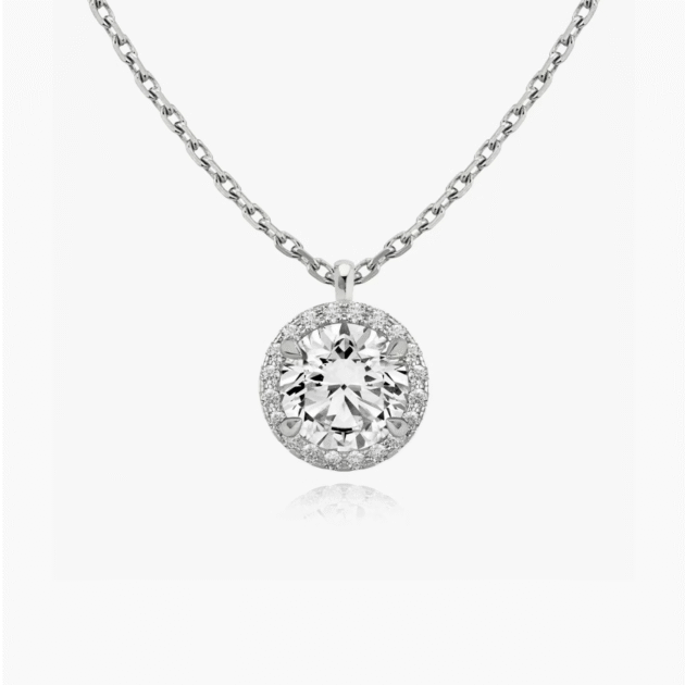The Medici Halo Round Necklace (1ct)