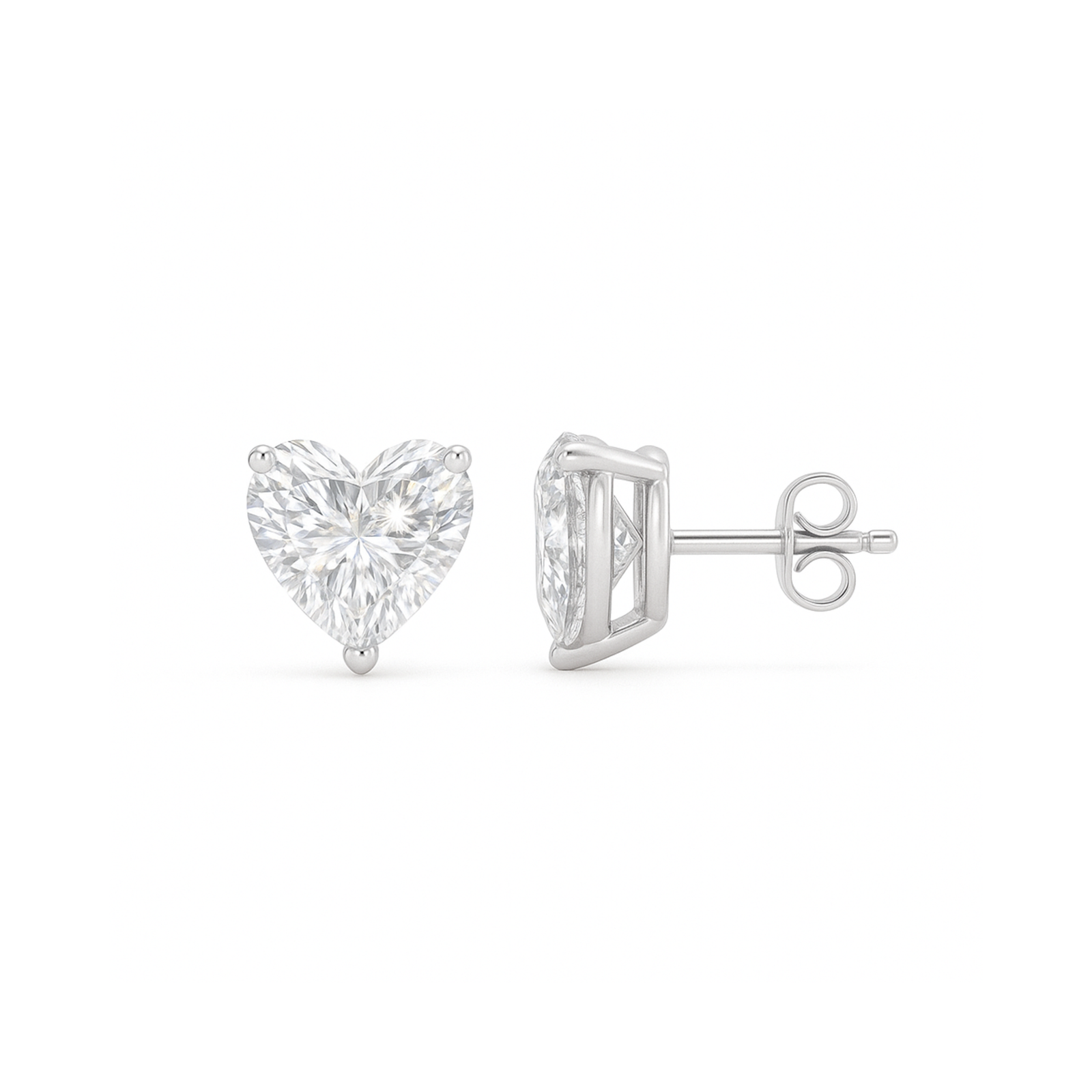 The Medici Heart Shape Studs Earrings (1 ct)