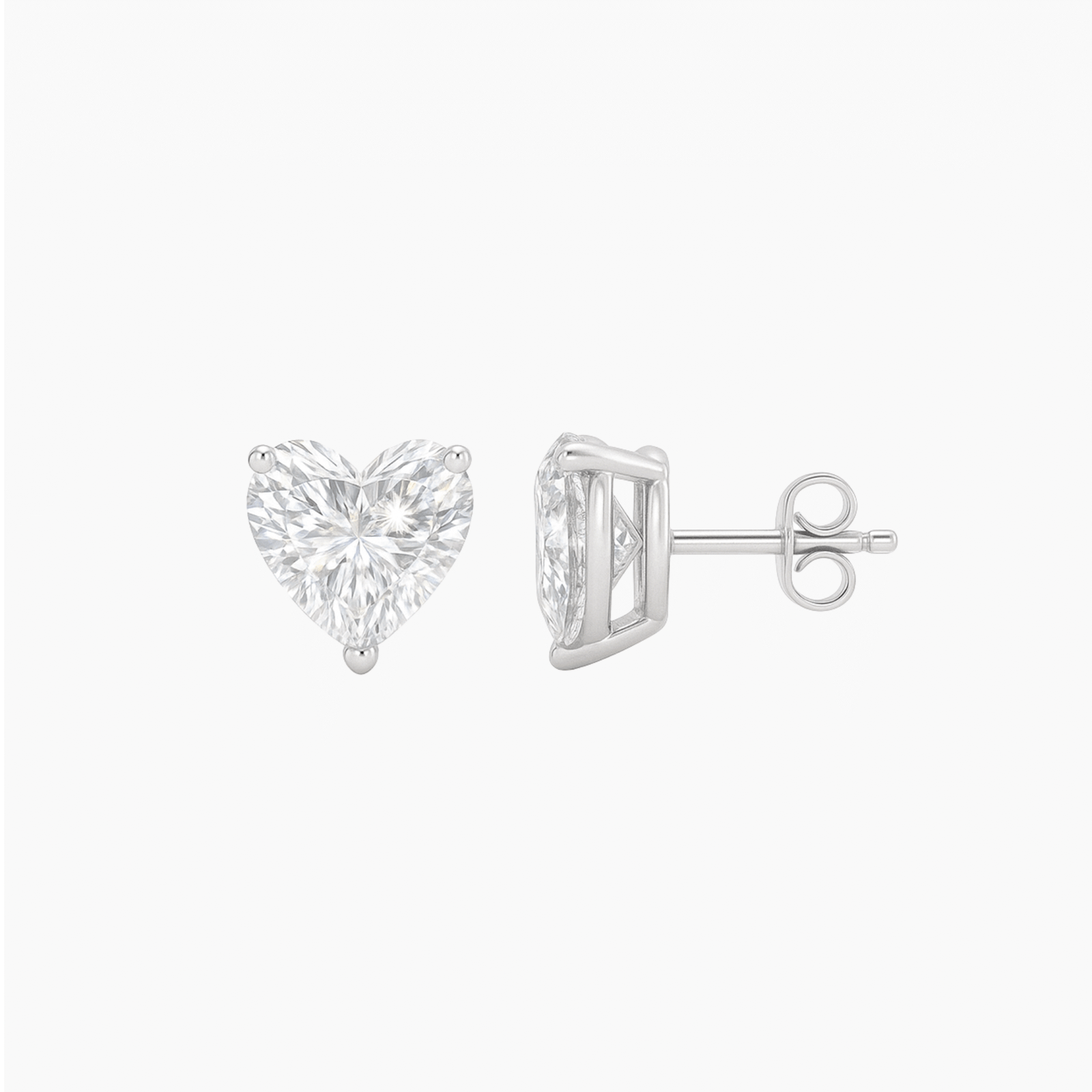 The Medici Heart Shape Studs Earrings (1 ct)