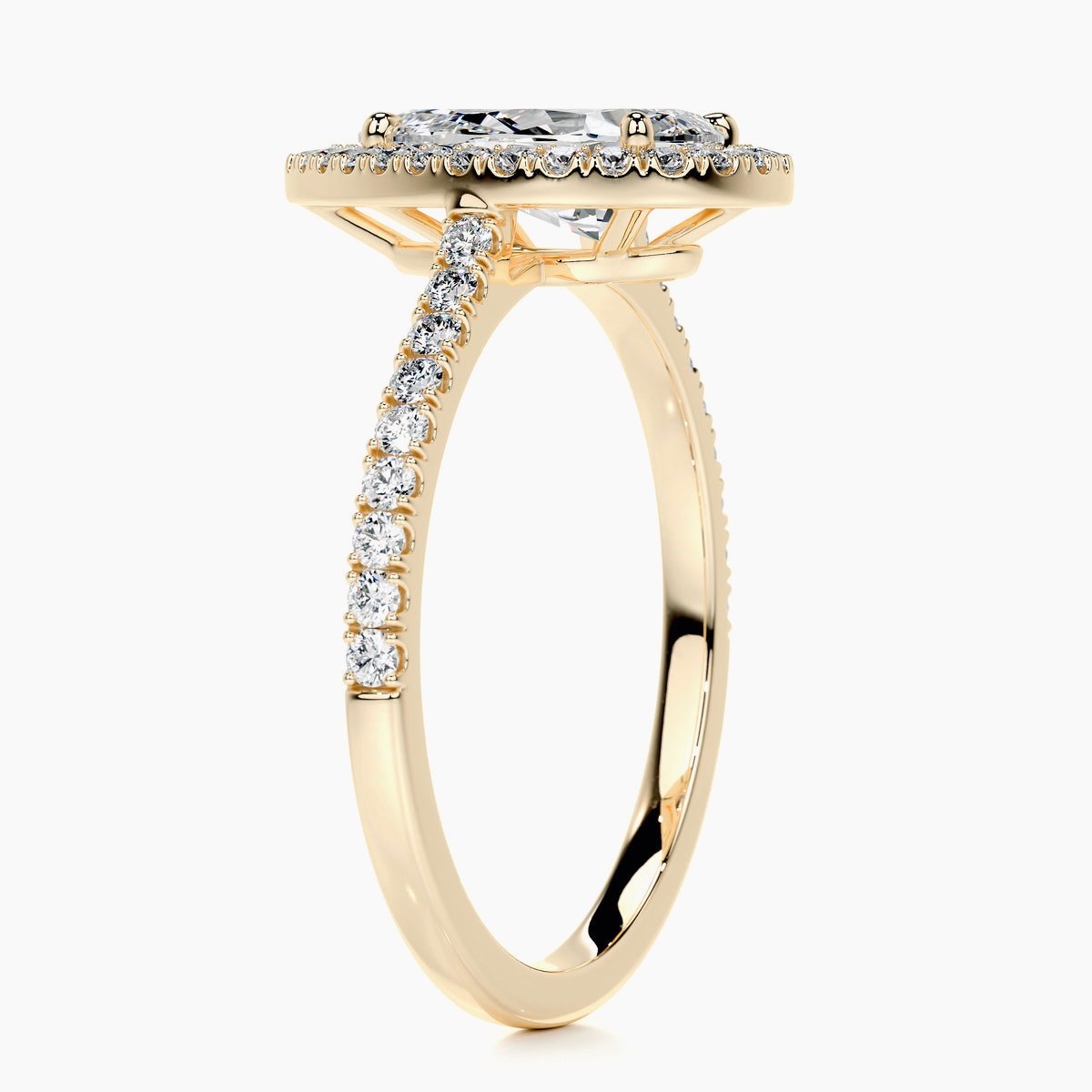 The Medici Giulia Pear Halo & Pavé Ring - Image 5