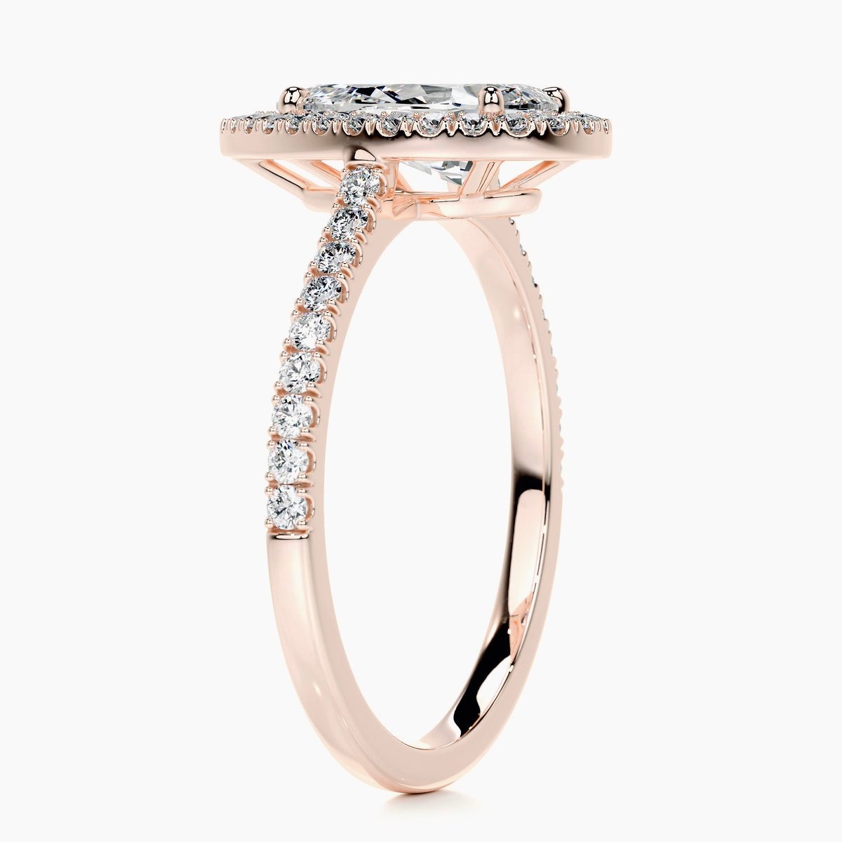 The Medici Giulia Pear Halo & Pavé Ring - Image 6