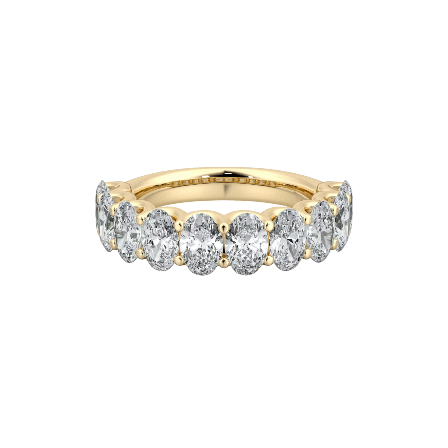 The Oval Half Eternity Band 0,50s | 3,5 carats | Oval Cut | Yellow Gold