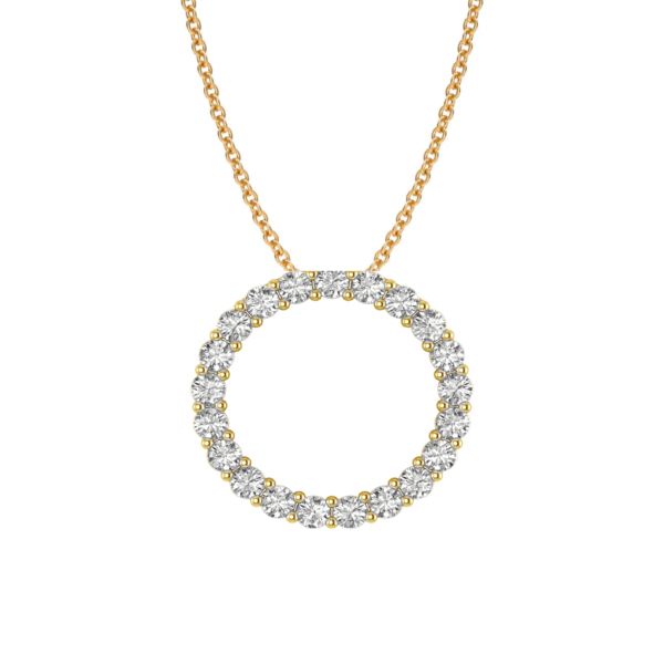 Sofia Necklace | Round Cut | White Gold - Image 2