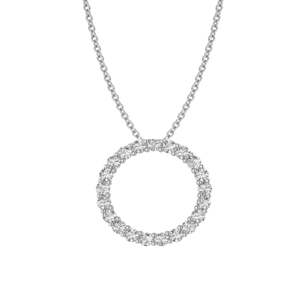 Sofia Necklace | Round Cut | White Gold