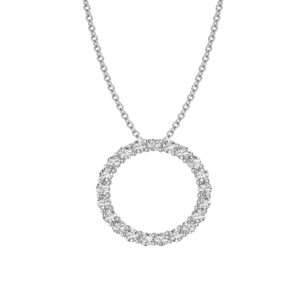 Sofia Necklace | Round Cut | White Gold