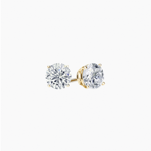 The Medici 4 Prong Round Basket Studs Earrings (1 ct)