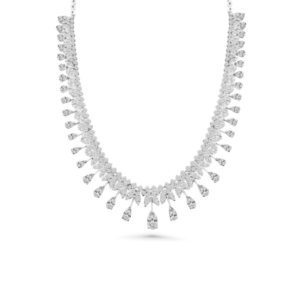 The Pear Grandeur Necklace | Pear Cut | White Gold