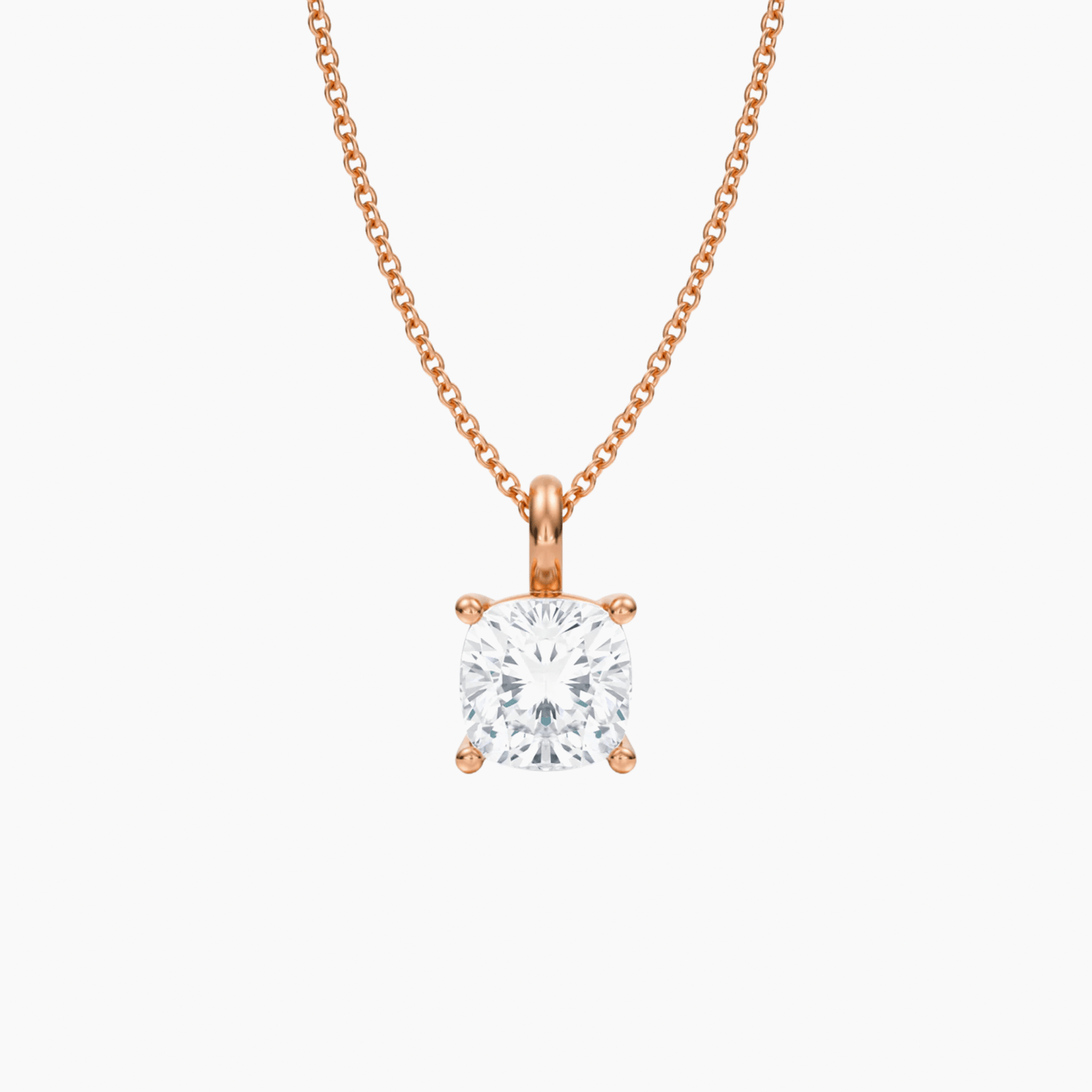 The Medici Cushion Stud Necklace (2 ct)