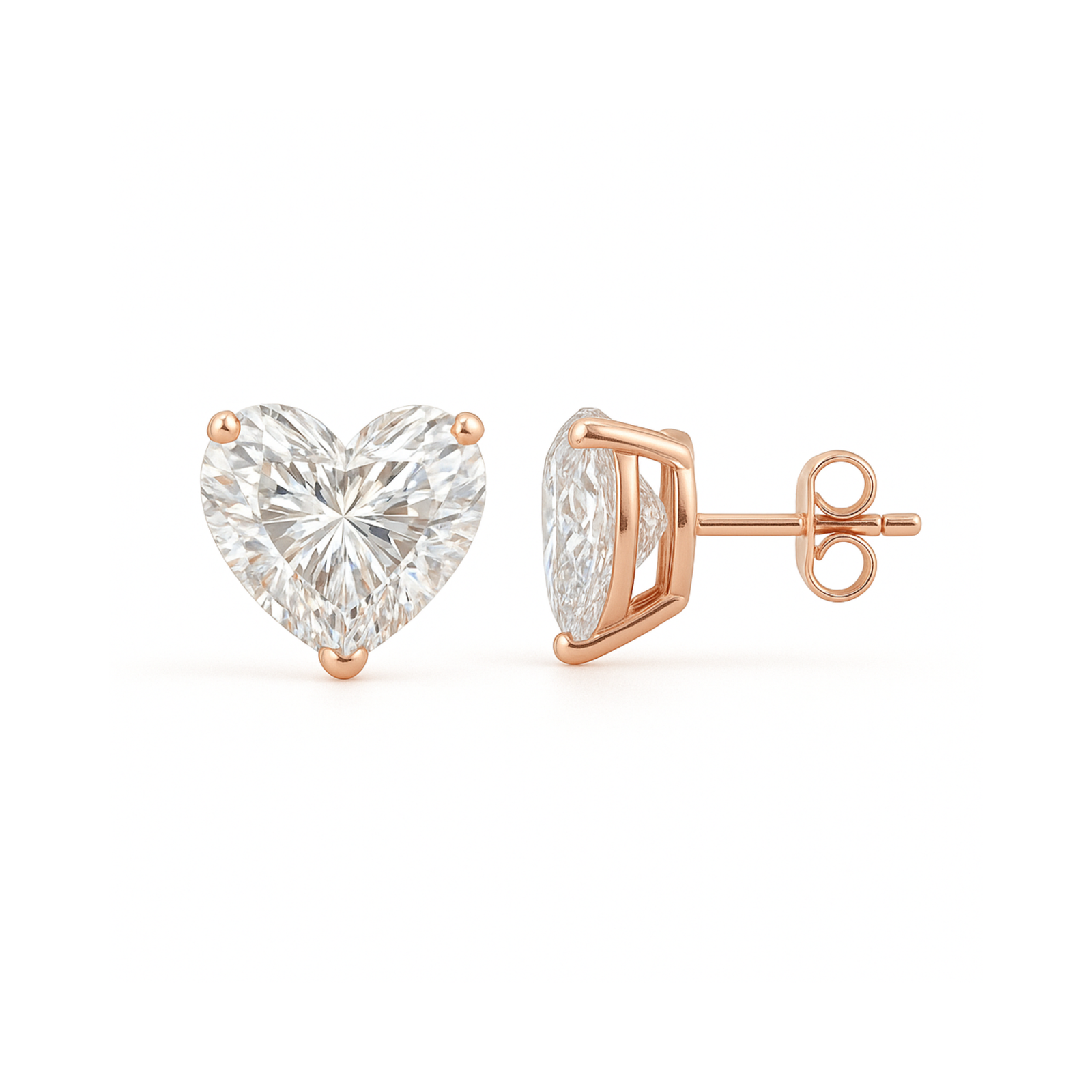 The Medici Heart Shaped Studs Earrings (1,5 ct)
