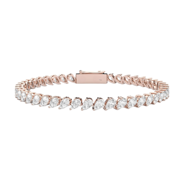 Medici Pear Tennis Bracelet | Pear Cut | Rose Gold