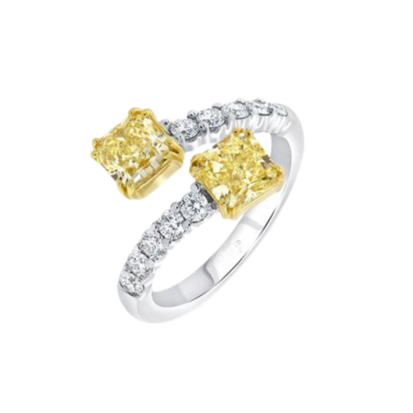 Solstice Ring | 2 carats Radiant & Fancy Yellow | White Gold