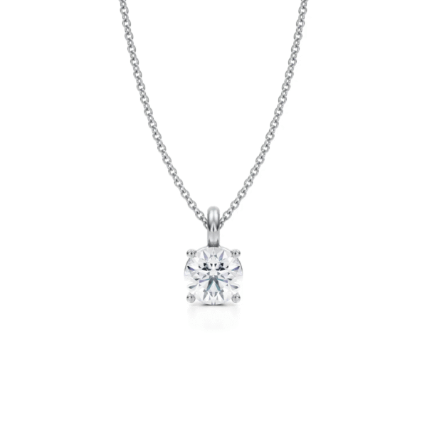Medici Stud Necklace | 1 carat Round Cut | White Gold