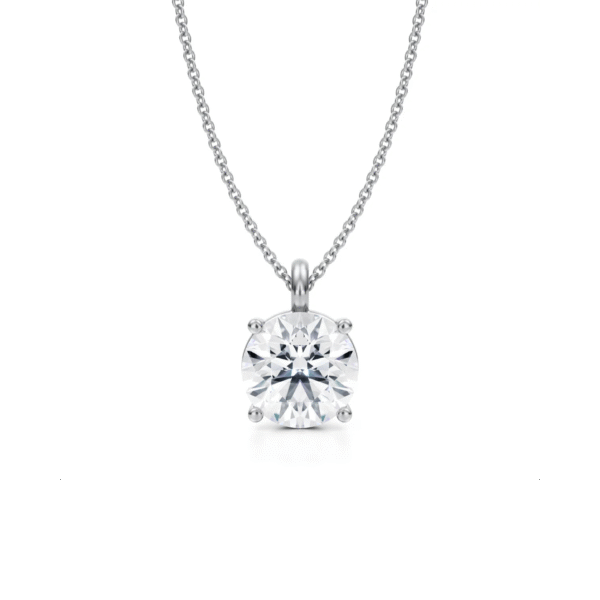 Medici Stud Necklace | 3 carat Round Cut | Rose Gold - Image 2