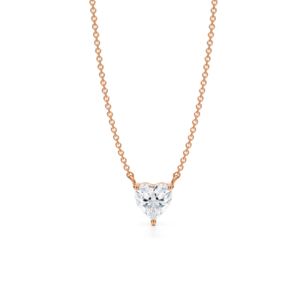Medici Passione Necklace | 1 carat Heart Shaped Necklace | Yellow Gold - Image 3