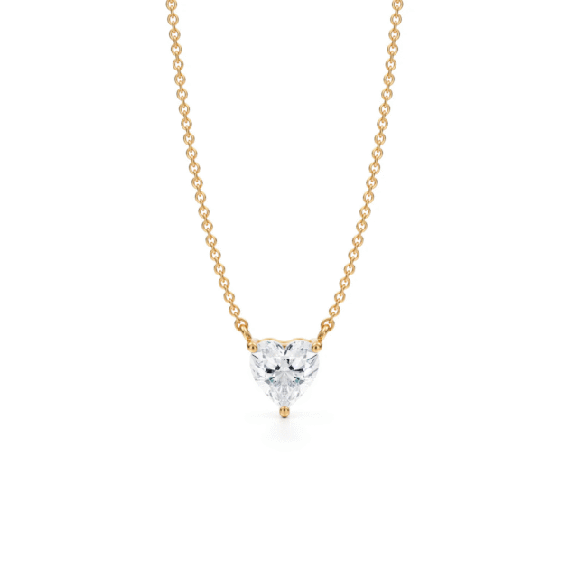 Medici Passione Necklace | 1 carat Heart Shaped Necklace | Yellow Gold