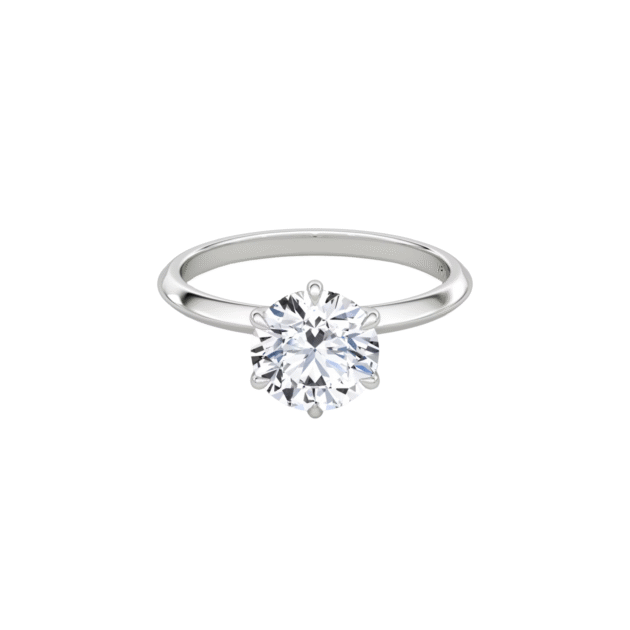 Classic 6 Prongs | 1,6 carats Round Cut | White Gold