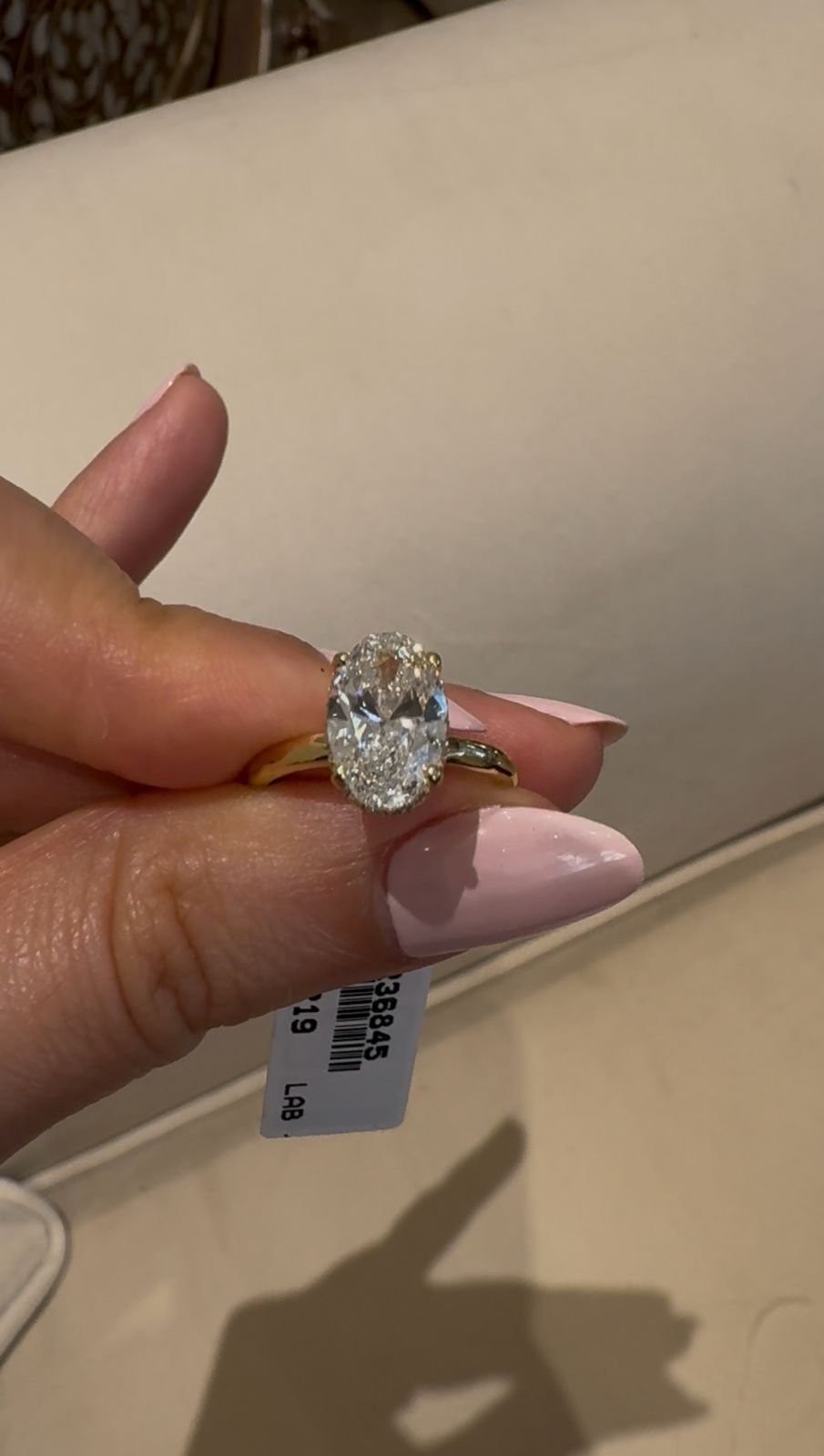 The Medici Donatella Oval Hidden Halo Ring