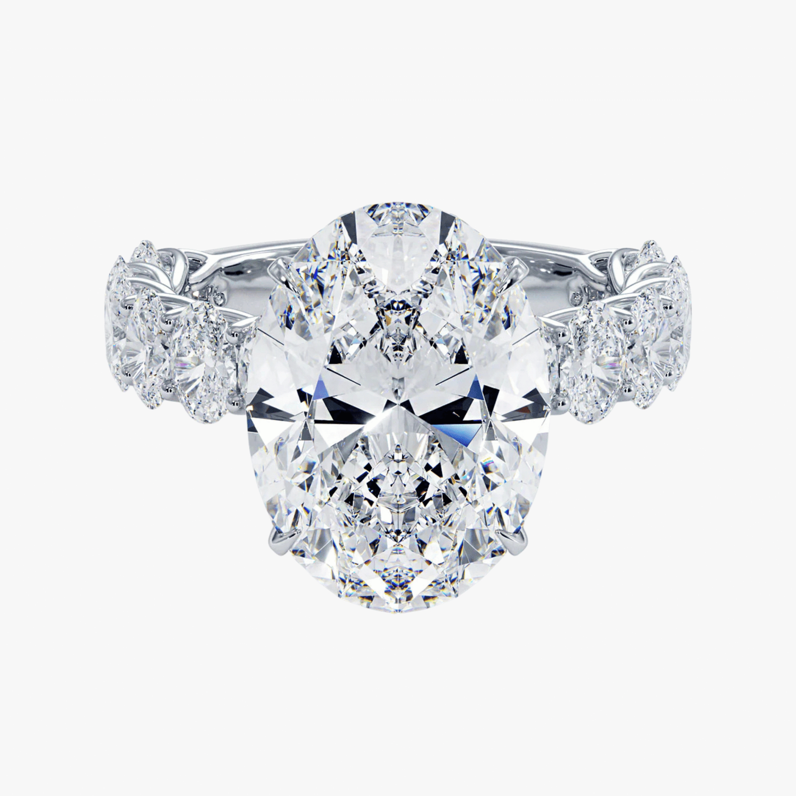 The Medici Laura Oval Hidden Halo Ring
