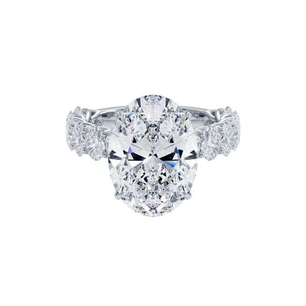 Medici Laura Oval Hidden Halo Ring