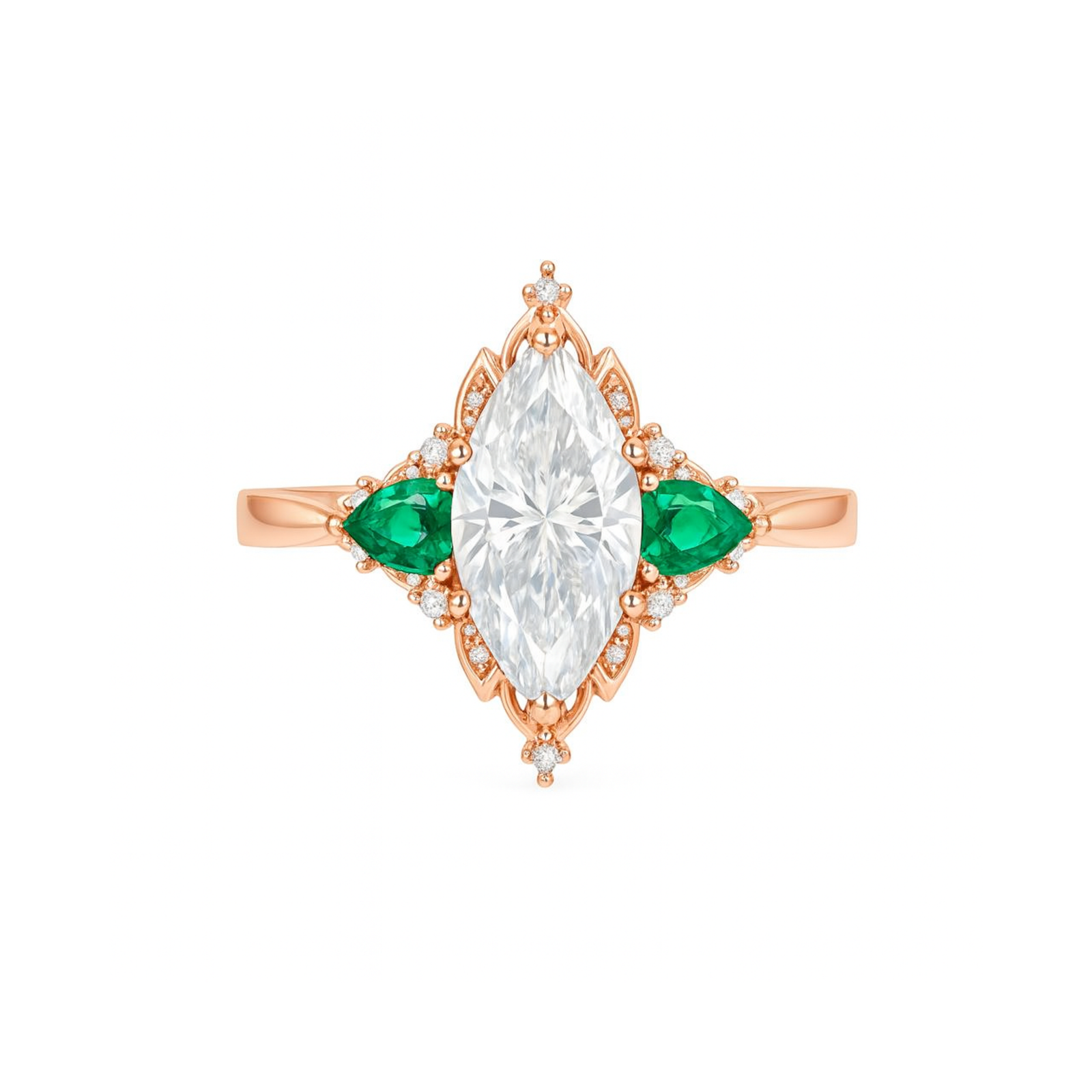 The Medici Lucrezia Marquise & Zambian Emerald