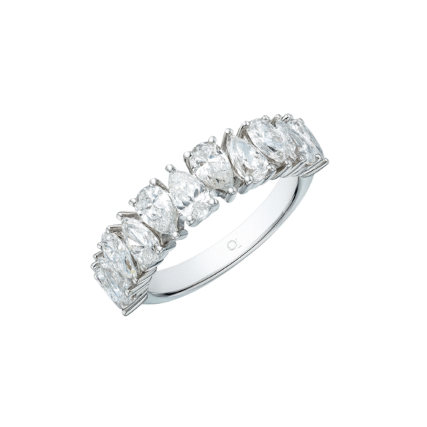 The Medici Pear Half Eternity Band - Image 5