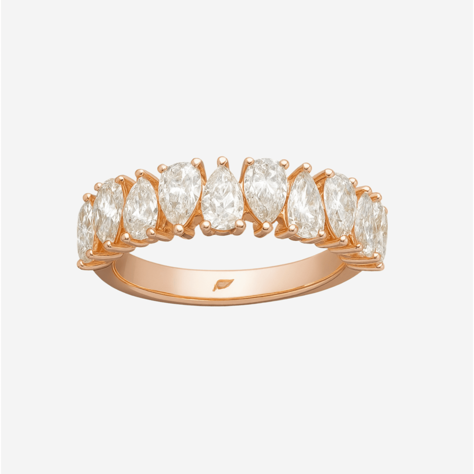The Medici Pear Half Eternity Band - Image 4