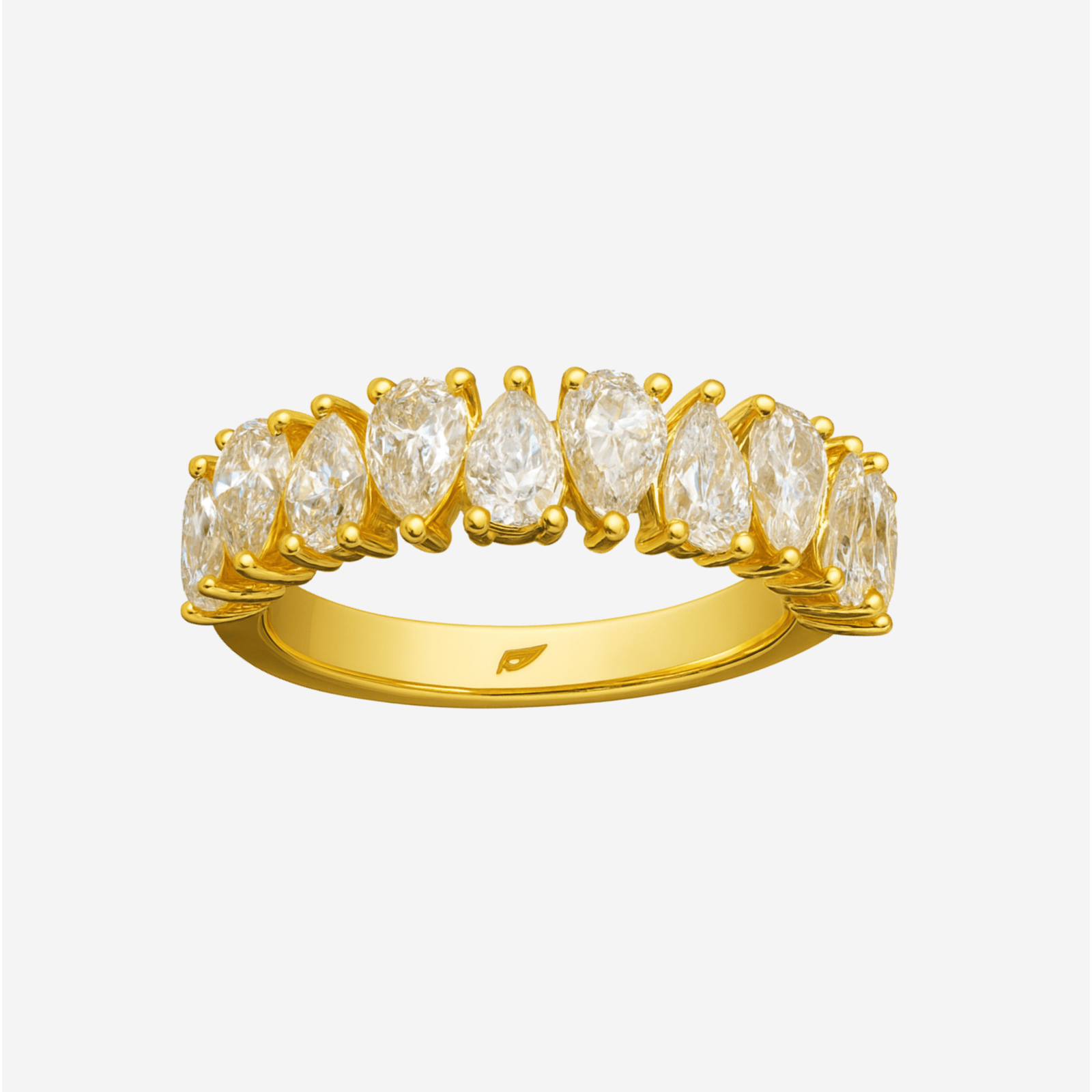 The Medici Pear Half Eternity Band - Image 2