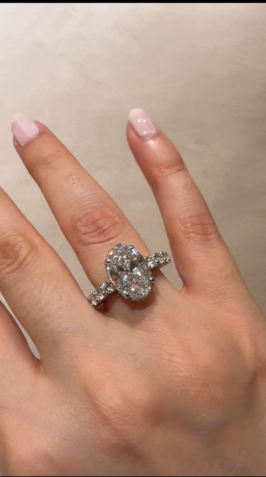 The Medici Laura Oval Hidden Halo Ring