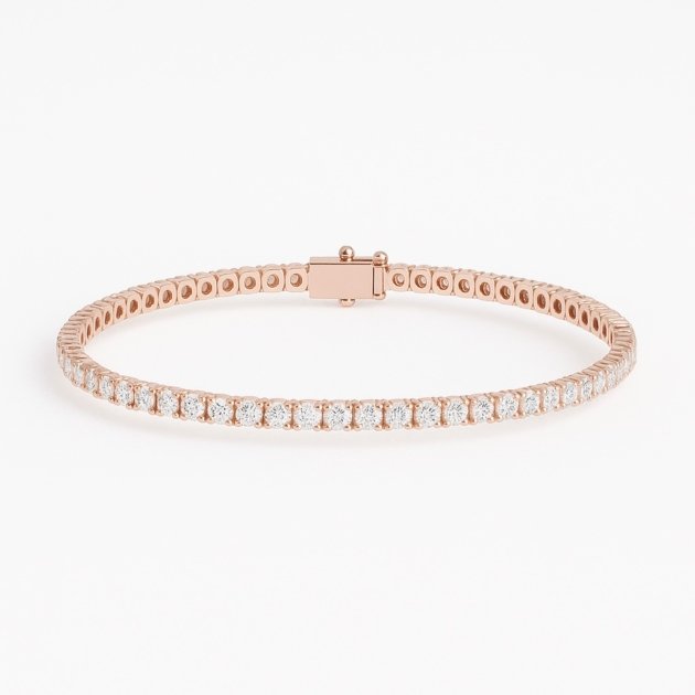 The Medici Classic Round Tennis Bracelet - 2.5 mm Rose Gold