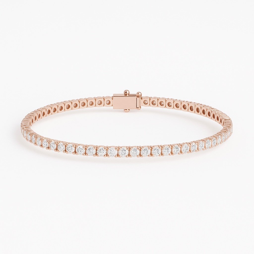 The Medici Classic Round Tennis Bracelet - 2.5 mm Rose Gold