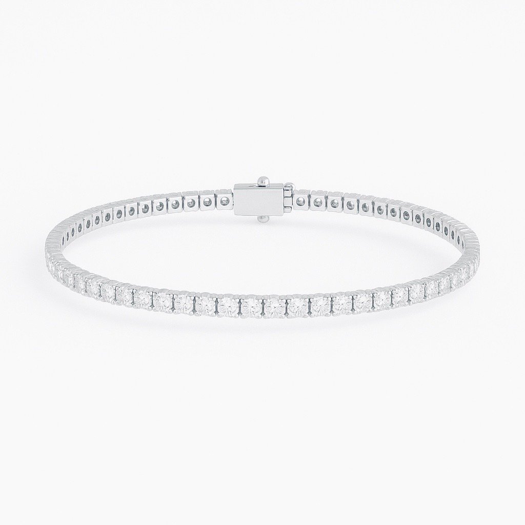 The Medici Classic Round Tennis Bracelet - 2.8 mm White Gold