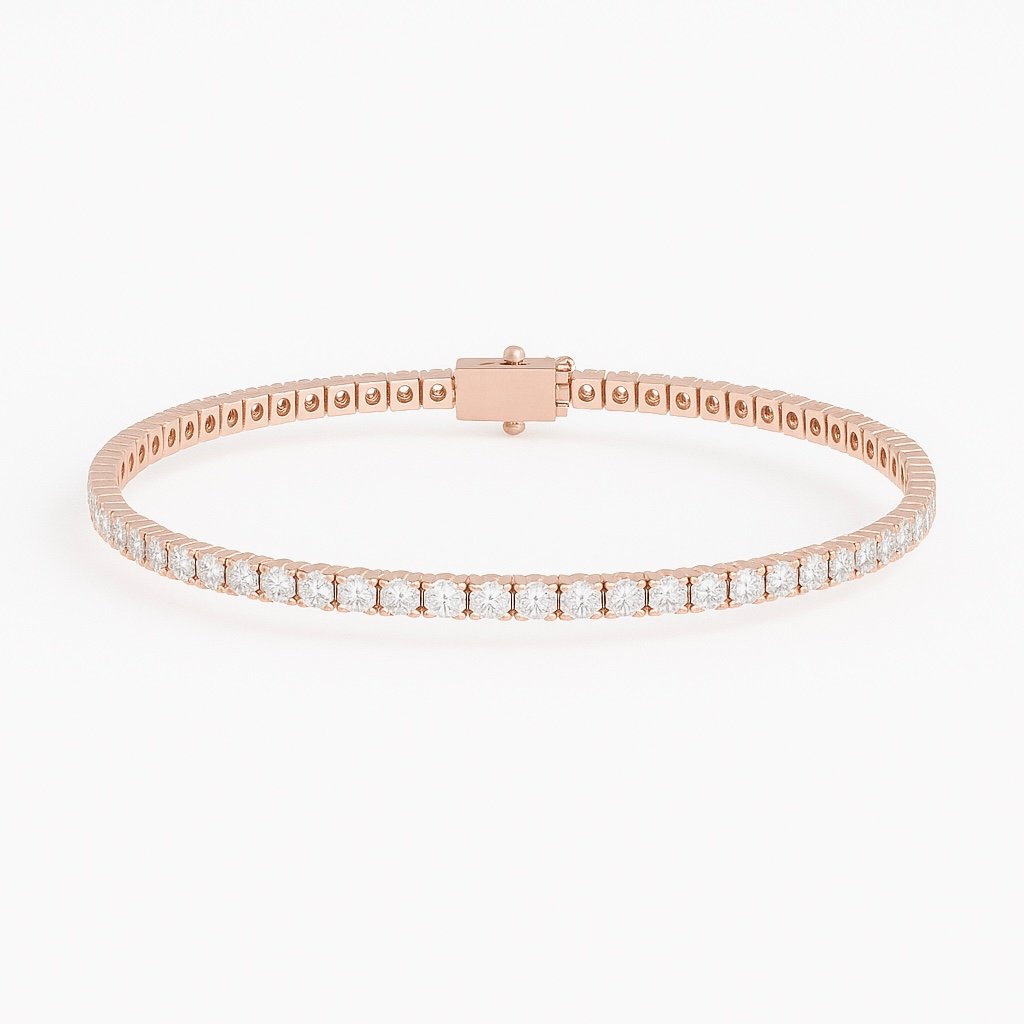 The Medici Classic Round Tennis Bracelet - 2.8 mm White Gold - Image 2