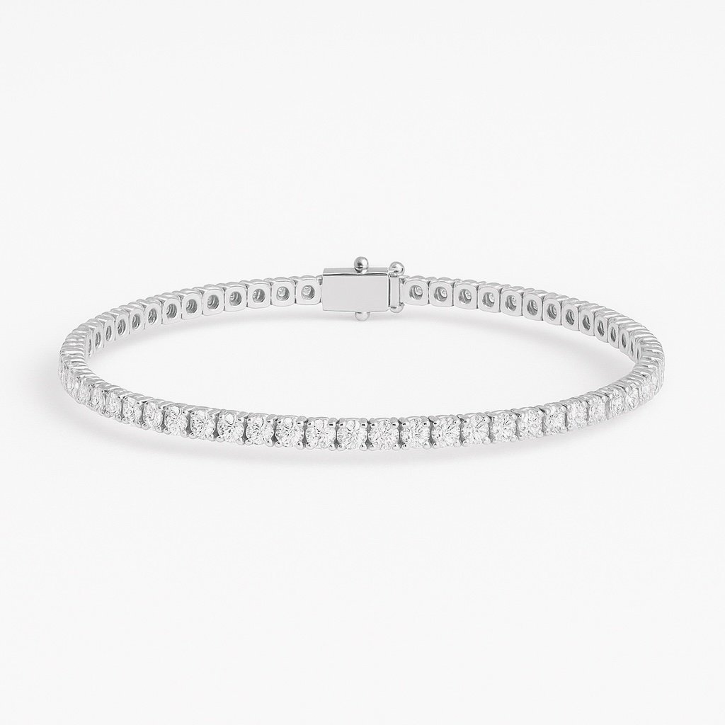The Medici Classic Round Tennis Bracelet - 2.5 mm Rose Gold - Image 2