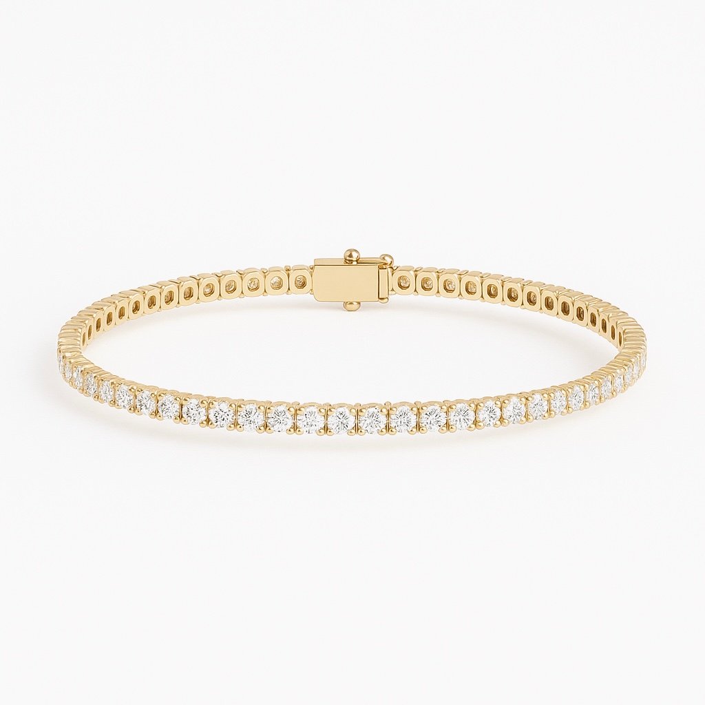 The Medici Classic Round Tennis Bracelet - 2.5 mm Rose Gold - Image 3