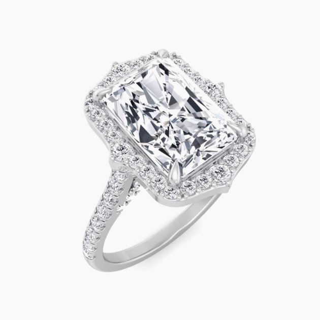 The Medici Rebecca Radiant Vintage Halo Pavé Ring