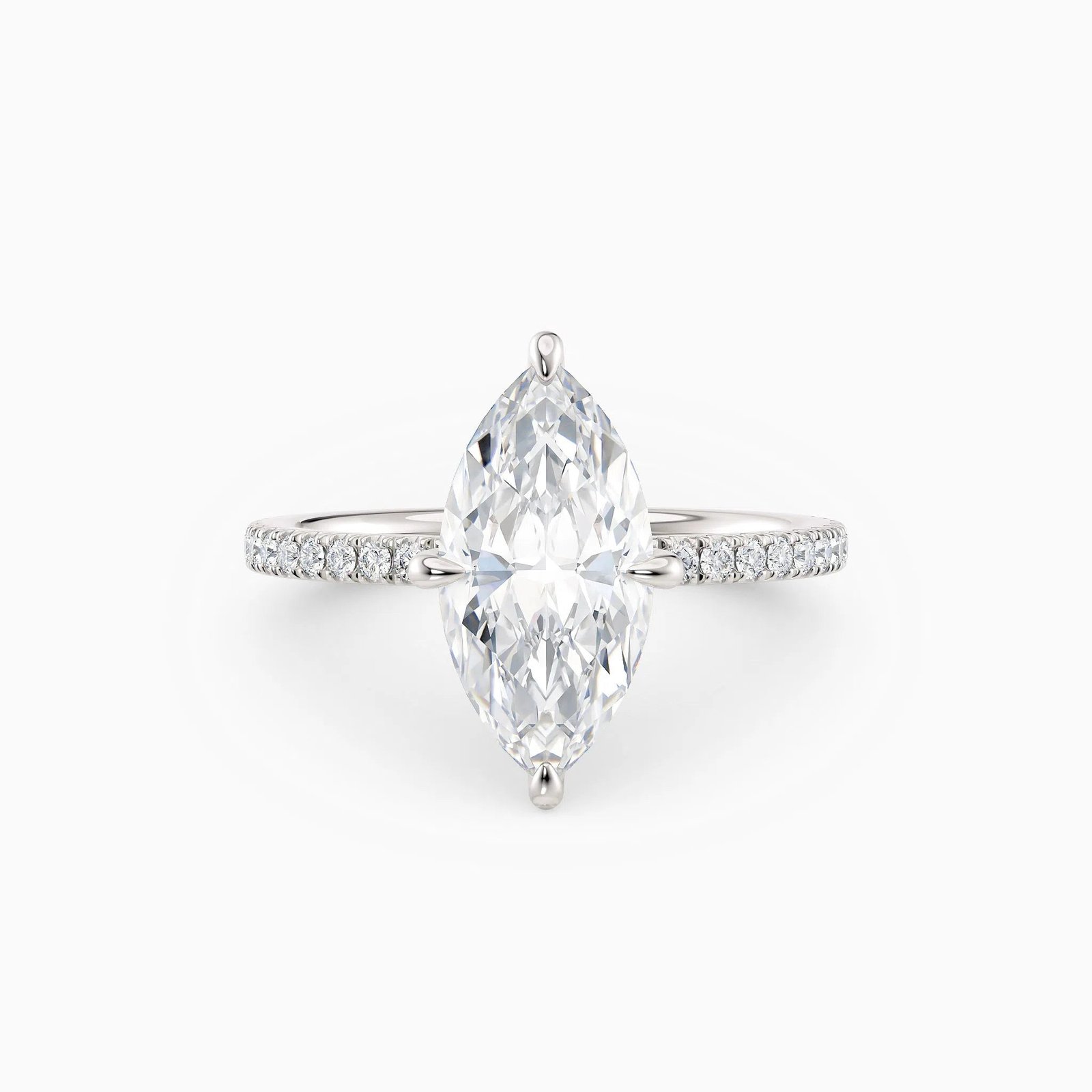 The Medici Selena 2.0 Marquise Hidden Halo Pavé Ring - Image 2