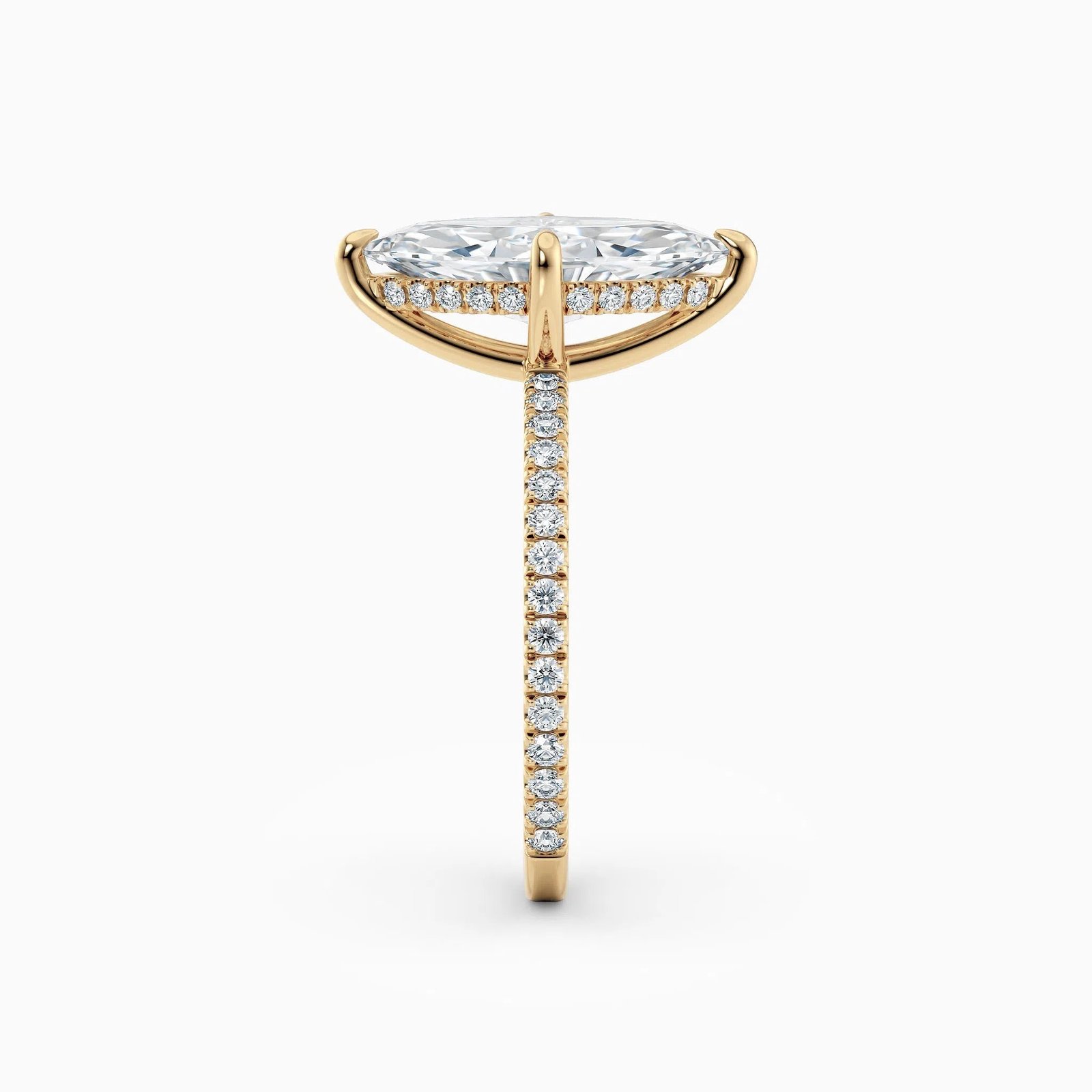 The Medici Selena 2.0 Marquise Hidden Halo Pavé Ring - Image 6
